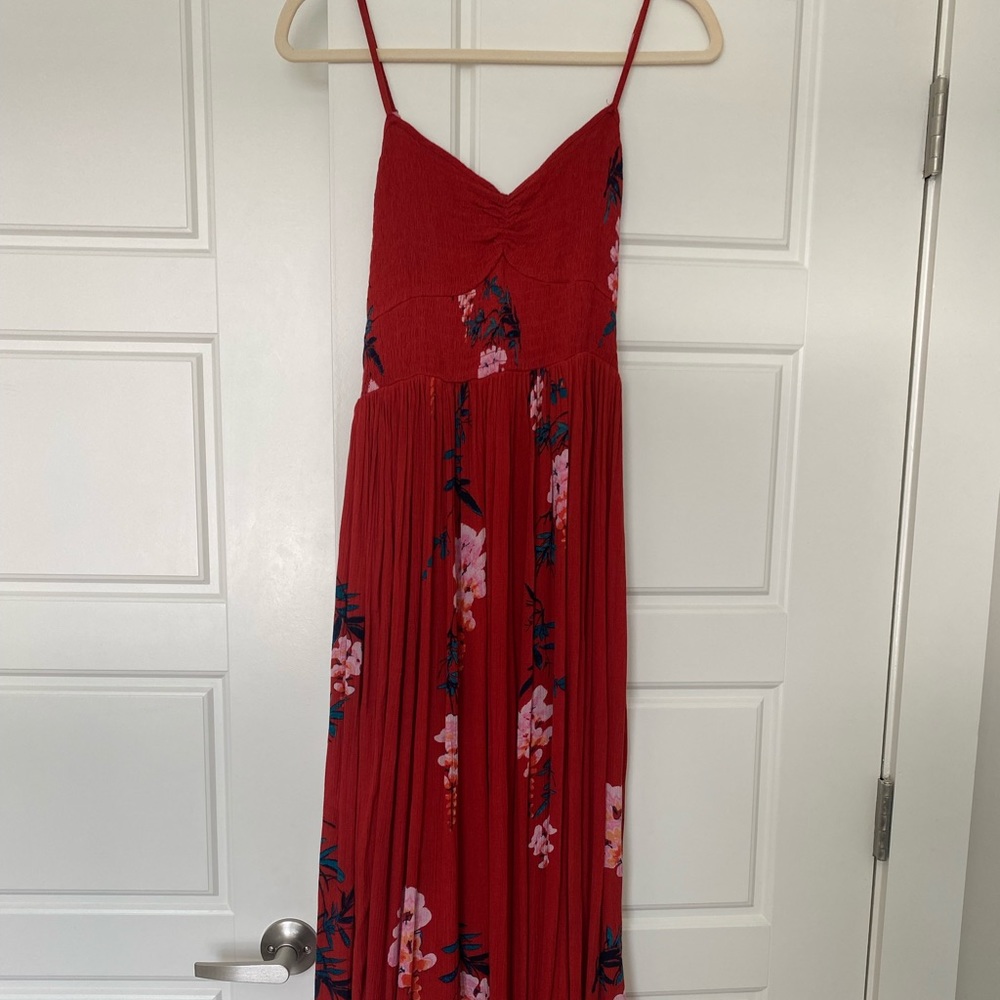 Red Free People Maxi Dress